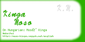 kinga moso business card